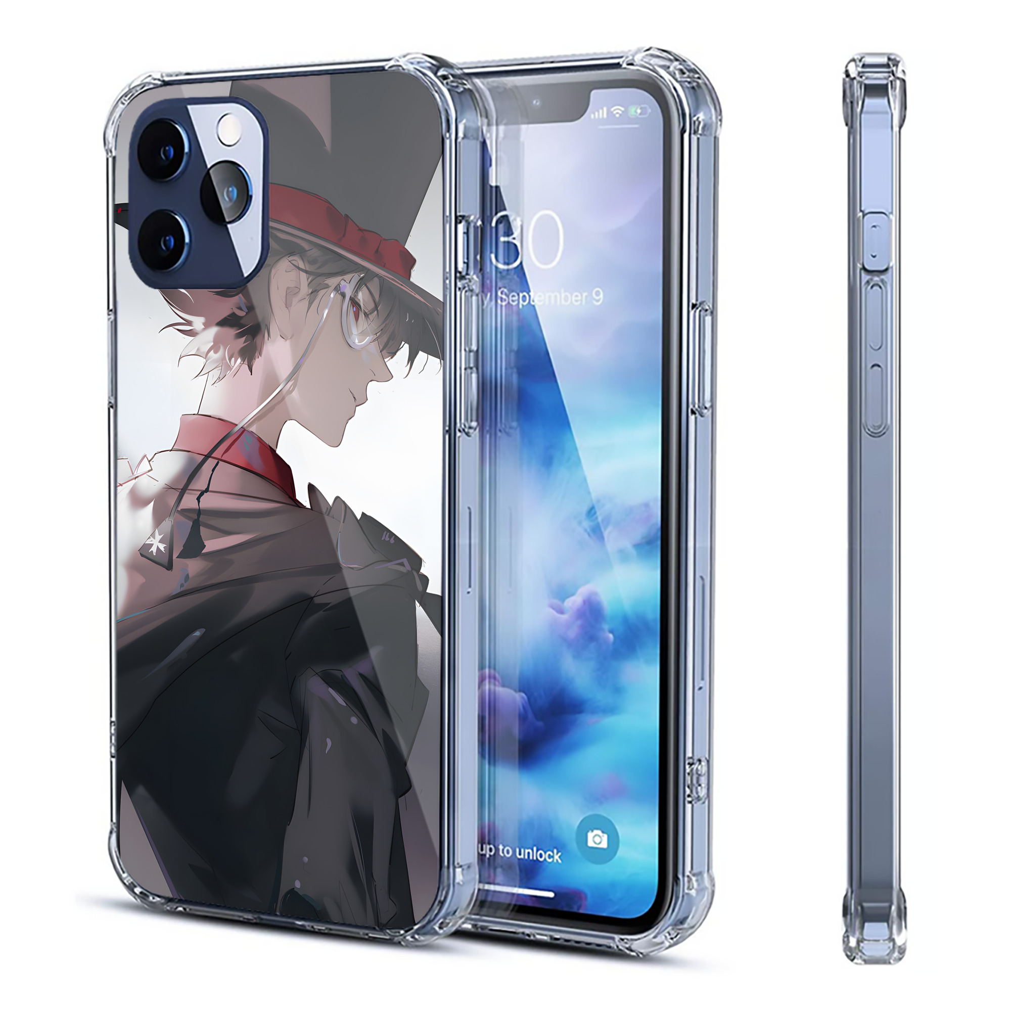 （画像用） 名探偵コナン Detective Conan 【iPhone 12シリーズ対応】透明スマホケース（クリアソフトケース）